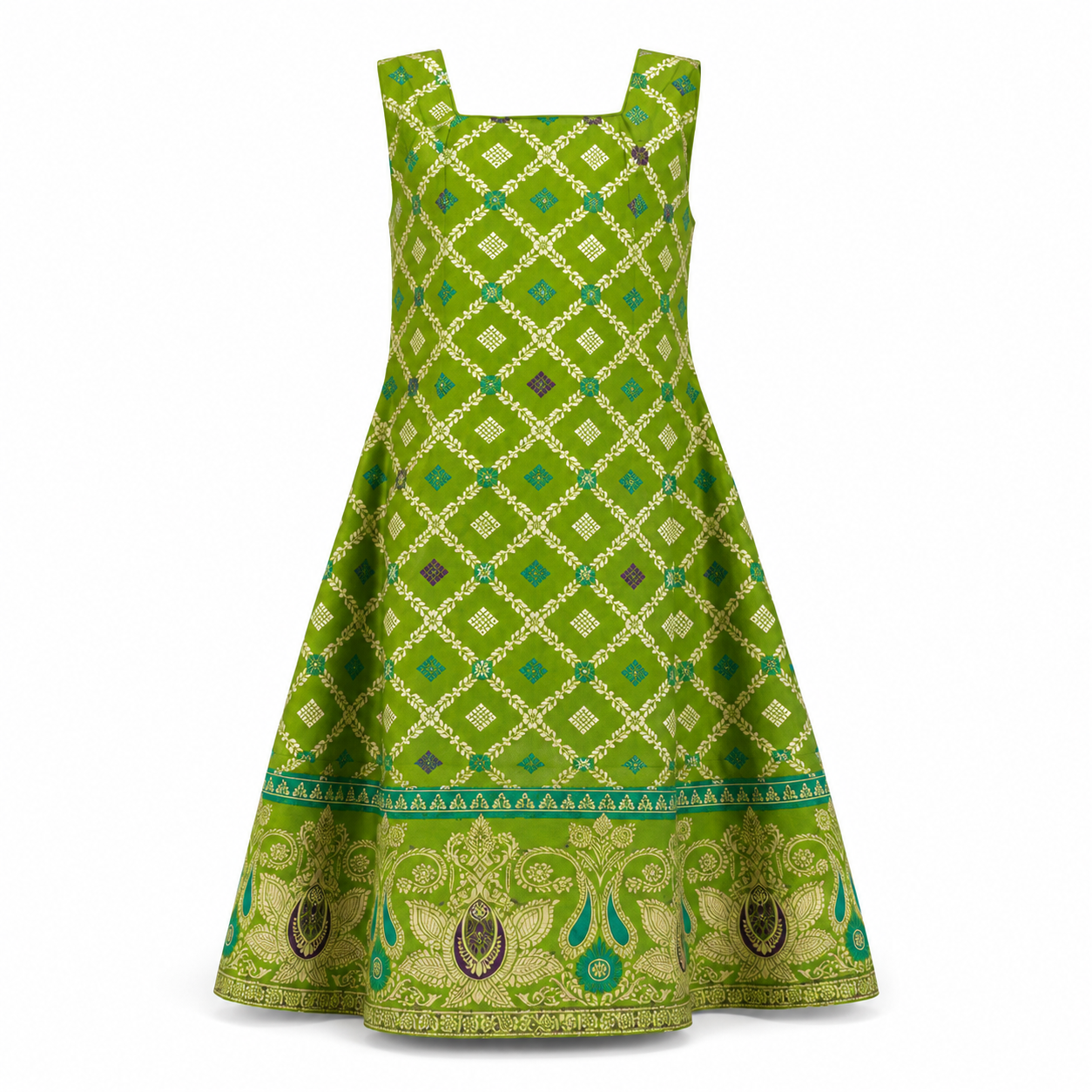 Sleeveless Panel Midi Dress